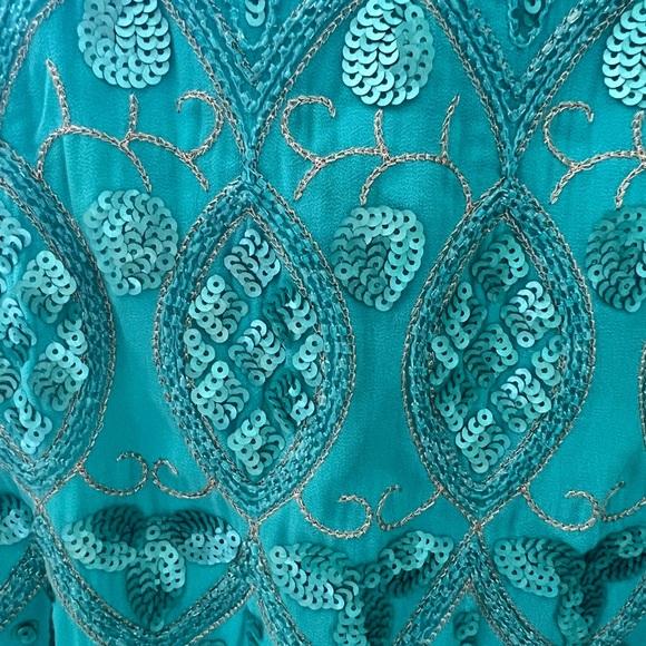 Teal beaded dress from Francesca’s - Picture 2 of 3